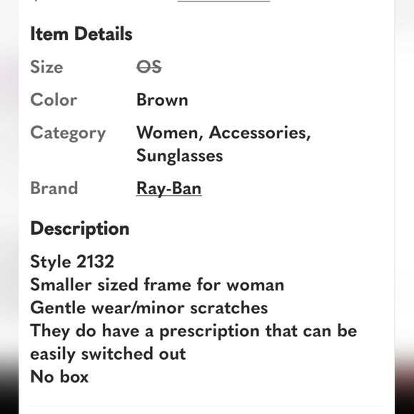 Ray-Ban Tortoise Sunglasses RB2132 GUC - Picture 9 of 9